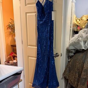 Morrell Maxie Sapphire Sequin Dress